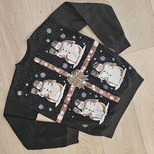 Vintage 80s Christmas Crewneck Pullover Sweater, Youth Med / Lrg *See‎ Condition